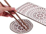 2 Sets Sushi Plate Set Wooden Chopsticks for Eating Utensils in Simple Design V1192-AZ-W-25210
