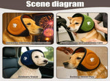 Blue S Size Dog Anxiety Relief Set - Breathable Mesh Calming Vest and Noise Reducing Earmuffs for V888-ELOSUNG56011