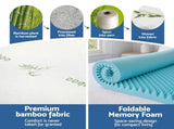 Giselle 8cm Memory Foam Mattress Topper Gel Egg Crate Foam Bamboo King MATTRESS-TOP-EC-BAM-8-K