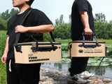 Live Fish Transport Bucket - Foldable Fishing Pail with Aeration - Portable Water Container for Bait V1366-AZ2-W-16423
