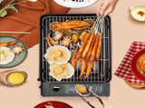 Portable Gas Grill with Removable Grate & Carry Case Dual Fuel Outdoor Stove for Camping, Backyard V1107-CS-BXSKSSKL