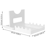 Kitchen Countertop Organizer Stainless Steel Pot Lid Rack White Spoon Rest V1369-AZ3-W-18173