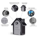 Wall Mounted Security Key Safe Box Adjustable 4 Digit Combinations Lock for Home V1369-AZ3-W-21151
