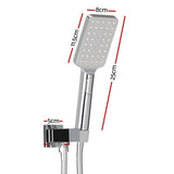 Handheld Shower Head Holder 3.1'' High Pressure Silver SHOWER-A6-SQ-SI