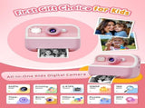 1 Children's Digital Camera with Instant Printing 1080P HD 2.4-inch Screen, Pink, Includes Paper and V1188-MS-325-0191