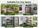Gardeon Garden Tool Organizer with Wheels Heavy Duty Garage Yard Storage Cart GTO-3T-BK