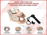 Neck Traction Air Decompression Support Brace Cervical Collar Hand Pump V63-824181