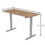 Fortia Sit To Stand Up Standing Desk, 140x60cm, 72-118cm Electric Height Adjustable, 70kg Load, Oak V219-ADKSSTFOBRSV4A