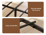 Artiss Double Bed Frame with Charging Station & Storage Drawers Metal MBED-D-MAX-D-BK-AB