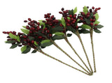 5PCS Artificial Berries Artificial Pip Berry Stems Decoration for Living Room Office Red V1294-YM0706-3115230060213