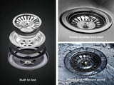 Cefito Kitchen Sink Basin Stainless Steel Under/Top/Flush Mount Bowl 155X50CM SINK-B-15550-R010
