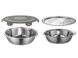 4 Pcs Kitchen Mixing Bowls with Grater Lid Stainless Steel Construction V1189-LWWAL-20260327-04661
