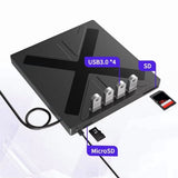 7 in 1 USB 3.0 CD DVD Burner Type C External CD DVD Optical Drive USB Hub Portable CD DVD Player for V1369-AZ3-W-11646