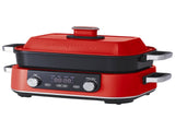 Morphy Richards 3L Non-Stick Multifunction Electric Cooker Pan in Red MRMP3RD
