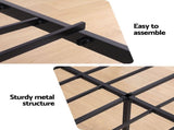 Artiss Bed Frame Queen Size with Charging Station WAVE MBED-D-WAVE-Q-BK-AB