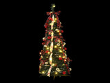Jingle Jollys Pop Up Christmas Tree Pre Decorated Artificial Christmas Tree 160cm PUT-XMAS-5IN-1
