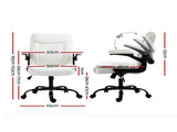 Artiss Executive Office Chair Mid Back White OCHAIR-G-7023-WH