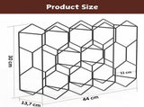 CARLA HOME 14 Bottle Freestanding Modern Metal Countertop Wine Rack Countertop LSB-36083