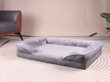 Grey Waterproof Egg-Crate Foam Therapeutic Pet Sofa Bed and Fleece Lounge V888-ELOSUNG49455