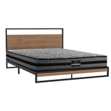Artiss Metal Bed Frame Double Size Beds Platform with Mattress MBED-C-DANE-TT22-D-BK