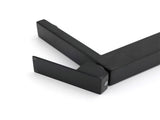 Matt Black Stainless Steel Square Tall Basin Mixer Sink Tap High Vanity Spout V1233-KSQ104B