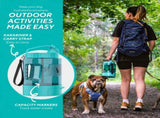 Portable Pet Water Bottle with Built-in Bowl Leak-Proof, Large Capacity 77oz for Camping, Hiking, V1341-ZY-BDSN4FC5-GREEN