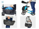Alston 2 In 1 Foldable X-Fold Mobility Walker Rollator Chair Aid 8 Inch Wheel Max Load 136KG with V985-MOBILITYWALKER