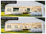 Wallaroo 12m x 6m Outdoor Event Gazebo Party Tent Marquee Wedding Canopy Shade - White GAZ-CPT-612