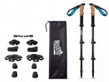 Mountview 2 Pcs Hiking Trekking Poles Walking Stick Adjustable Lightweight Black UA0202-BK-AU