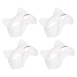 10PCS Cat Therian Face Cover Paper DIY Hand Painted Blank Animal Cat Half Face Cover with Fur and V1294-YM0901-3115250024711