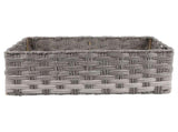Wicker Storage Basket for Home, Multi-Function Imitation Rattan Table Organizer, and Stylish V1369-AZ3-W-18178