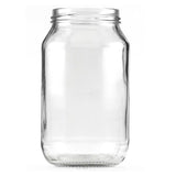 10x 1L Flint Glass Jars + Twist Finish Lids - Round Food Storage Preserving V238-SUPDZ-39258989297744