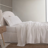 Royal Comfort Vintage Washed 100% Cotton Sheet Set Queen - White ABM-10002577
