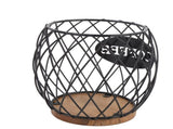 Coffee Pod Holder Iron Large Capacity Stylish Look Easy Access Wooden Base Coffee Pod Storage V1294-YM0901-3118240273211