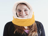 SKISUNO Cycling Mask Hood Orange Fleece Neck Warmer 1Pcs 15.7X9.8in V1189-WXFWAL-20260326-02265