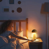 Cordless Wooden Mushroom Lamp Touch Dimmable Table Lamp Rechargeable Night Light V1263-JX-7169