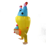 Adult Inflatable Handstand Clown Costume Halloween Upside Down Clown Inflatable Costume V1294-YM0703-3115230020011