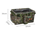 Green Camouflage Heavy Duty Foldable Outdoor Camping Storage Box - Oxford Cloth Collapsible Gear V888-ELOSUNG32735