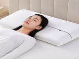 Navy Blue Deep Sleep Slow Rebound Memory Foam Pillow with Washable Cover and Storage Bag - Broad V888-ELOSUNG55089-3