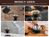Stainless Steel Pour Over Coffee Dripper Cone Filter with Anti Scald Handle for Hand Brew Coffee, V1189-LC-RY-00221