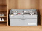 16 Pairs Shoe Organizer for Closet, Clear Foldable Shoe Storage Bins with Bottom Support and V1237-ZY00B0BGJ35CLW