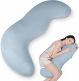 Pea Pod Shape Body Pillow for Adults Full-Body Support Side Sleeper Pillow, Pregnancy Back Pain V1107-CS-BSMBZ10