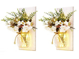 LED Mason Jar Wall Lights Indoor Outdoor Patio Vase Hanging Lights Home Wall Decorations V1294-YM0626-230221HR03-1