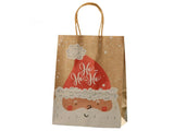 12Pcs/Set Gift Pouch Handle Design Tear Resistant Paper Merry Christmas Printed Candy Bag for Home-L V1263-JX-474