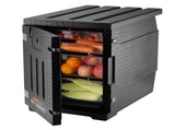 Insulated Food Pan Carrier, 90L Hot Box for Catering, LLDPE Food Box Carrier with Double Buckles, V952-SPBWXHSEPP90LLAXYV0