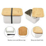 Clevinger Stainless Steel Bamboo Extra Large Lunch Box 2000ml V1181-KU0173
