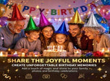 24 Packful Metallic Fringe Party Cone Hats, 20 Inch Shiny Foil Birthday Party Hats, Assorted V1192-AZ-W-17472