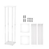 10PCS 23.6inch/60cm High Wedding Flower Stand, With Acrylic Laminate,Acrylic Vase Column Geometric V952-HLHJLFTJXKTLPNM7WV0