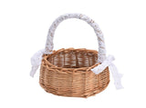 Woven Flower Basket with Handle Woven Rattan Flower Storage Basket for Home Wedding Birthday M V1294-YM0901-210219HT04-2