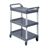 SOGA 3 Tier Food Trolley Portable Kitchen Cart Multifunctional Big Utility Service with wheels FOODCART1522